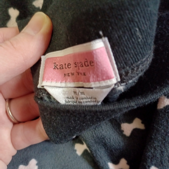 Kate Spade Silky Velour Sleep Set Pajamas Bows 2 Piece M Cozy core - Picture 5 of 14